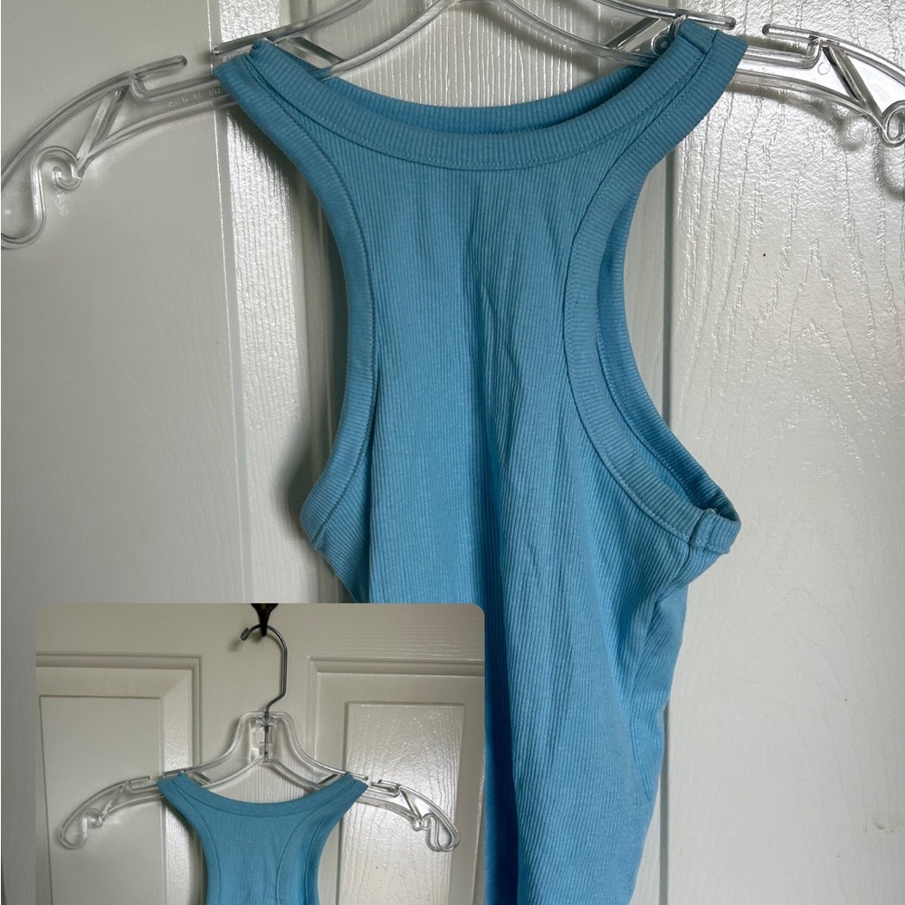 Aqua Blue Cropped Tank “Divided by H&M”